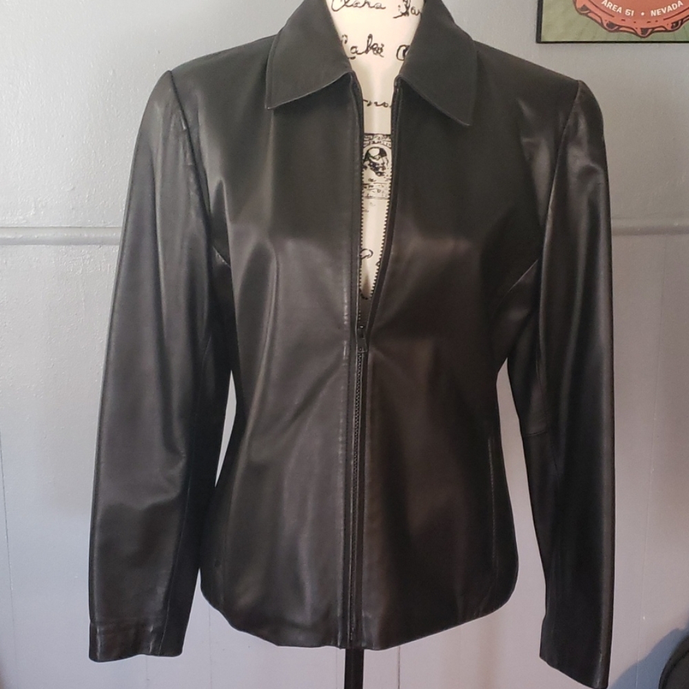 Worthington Black Leather Jacket - M